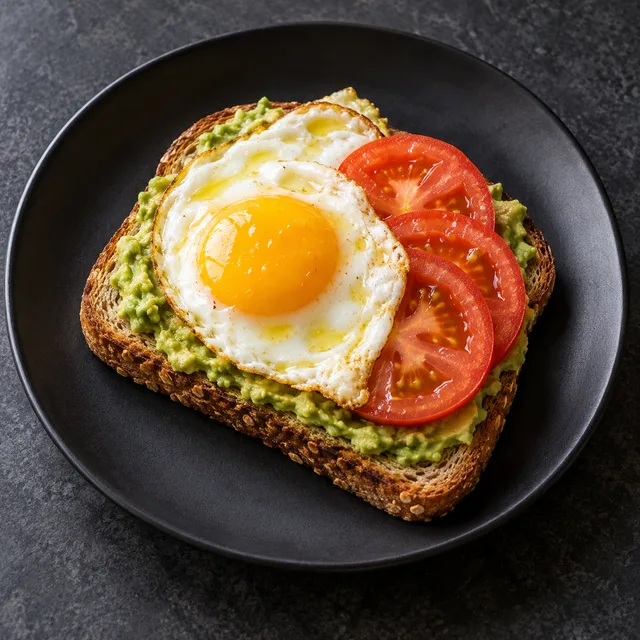 Illustrative serving of Egg & Avocado Toast