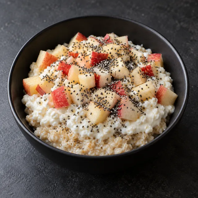 Illustrative serving of Greek Yogurt Oats Parfait