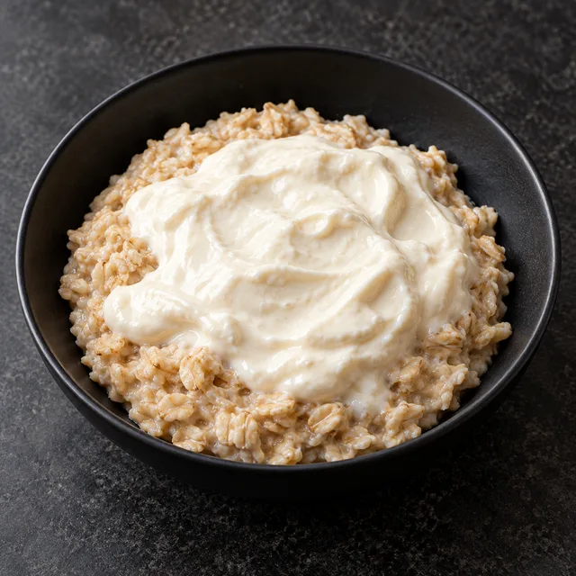 Illustrative serving of Greek Yogurt + Whey With Oats