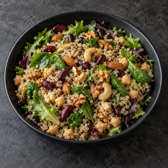 Illustrative serving of Legume & Quinoa Salad