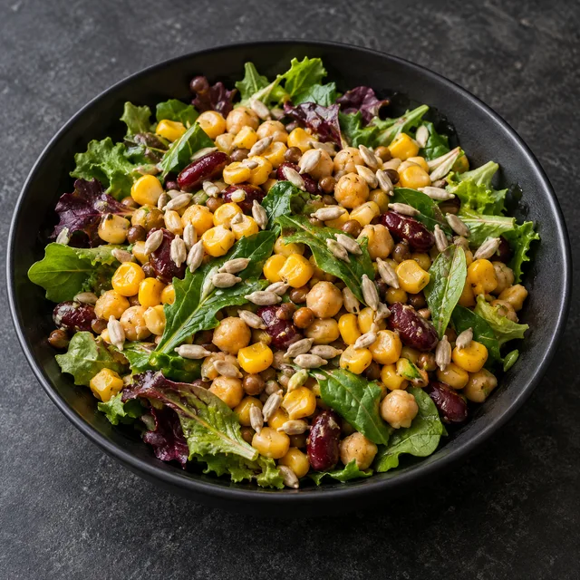 Illustrative serving of Legumes & Corn Salad Crunch