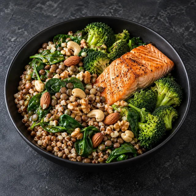 Illustrative serving of Lentil & Buckwheat Power Bowl