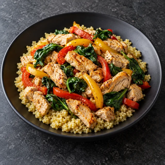 Illustrative serving of Turkey & Millet Pepper Skillet