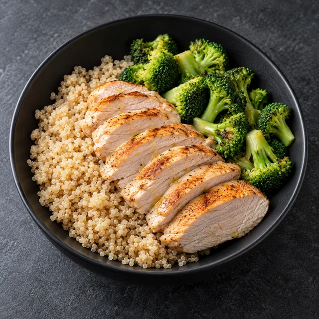 Illustrative serving of Turkey Quinoa Bowl